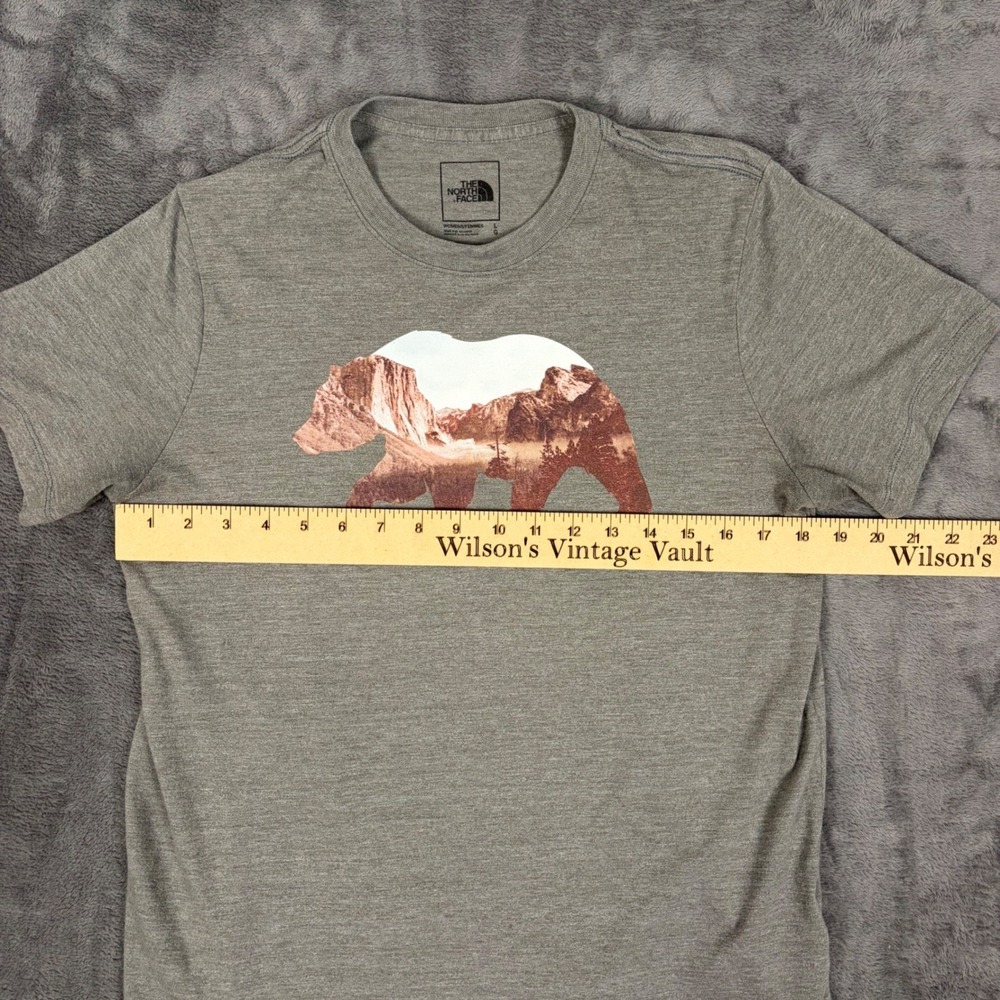 The North Face T-Shirt Women L Gray‎ Bear Mountain Graphic Short Sleeve Crewneck - Picture 5 of 10